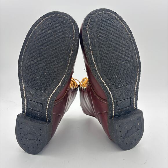 Vintage 70s Red Wing Amber Iron Ranger Steel Toe Combat Boots Men's 8.5 - Picture 7 of 11